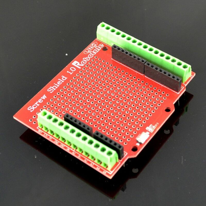 Proto Screw Shield - Terminales con conector de tornillo para Arduino UNO and MEGA2560
Proto Screw Shield - Terminales con conector de tornillo para Arduino UNO and MEGA2560