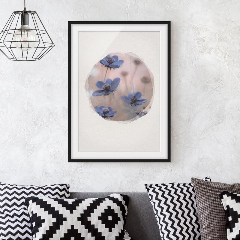 Póster enmarcado - Acquarelli - Blu Kosmeen Dimensión LxA: 70cm x 50cm, Marco: Negro
Póster enmarcado - Acquarelli - Blu Kosmeen Dimensión LxA: 70cm x 50cm, Marco: Negro