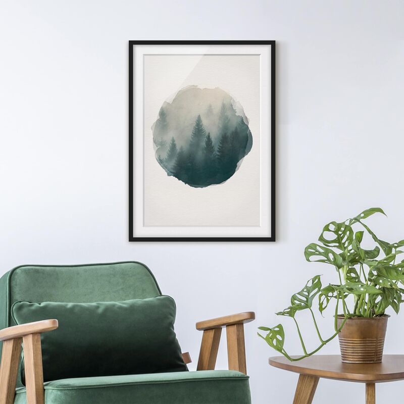 Póster enmarcado - Acquarelli - foreste di conifere in caso di nebbia Dimensión LxA: 100cm x 70cm, Marco: Negro
Póster enmarcado - Acquarelli - foreste di conifere in caso di nebbia Dimensión LxA: 100cm x 70cm, Marco: Negro