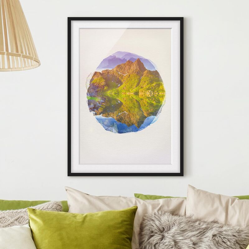 Póster enmarcado - Acquarelli - Montagna Paesaggio con acqua Riflessione In Norvegia Dimensión LxA: 70cm x 50cm, Marco: Negro
Póster enmarcado - Acquarelli - Montagna Paesaggio con acqua Riflessione In Norvegia Dimensión LxA: 70cm x 50cm, Marco: Negro