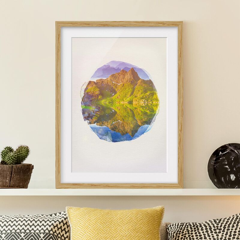 Póster enmarcado - Acquarelli - Montagna Paesaggio con acqua Riflessione In Norvegia Dimensión LxA: 40cm x 30cm, Marco: Roble
Póster enmarcado - Acquarelli - Montagna Paesaggio con acqua Riflessione In Norvegia Dimensión LxA: 40cm x 30cm, Marco: Roble