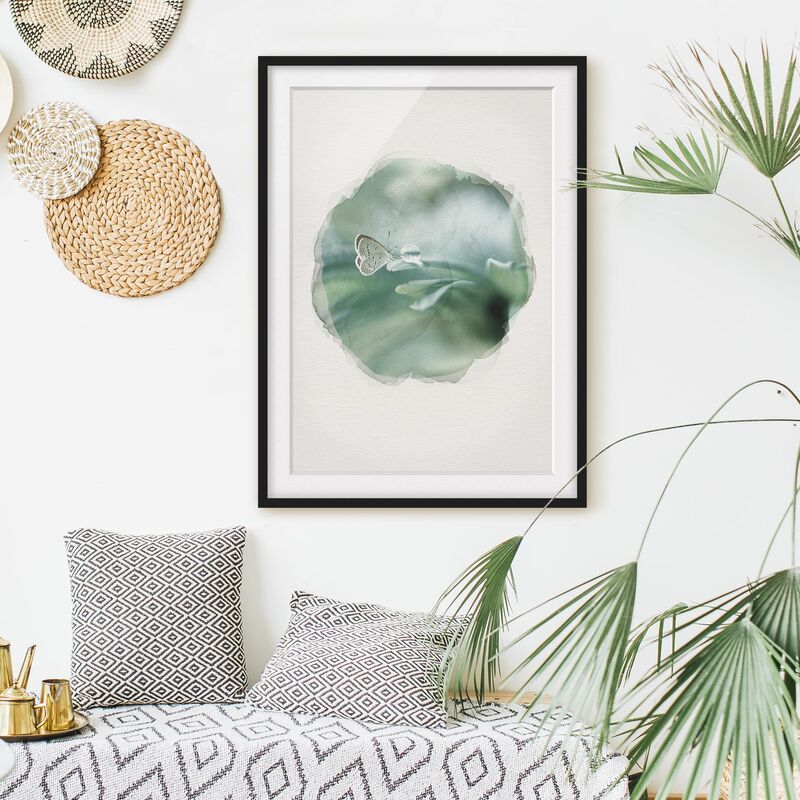 Póster enmarcado - Acquerelli - Farfalla E gocce di rugiada In Pastel Verde Dimensión LxA: 100cm x 70cm, Marco: Negro
Póster enmarcado - Acquerelli - Farfalla E gocce di rugiada In Pastel Verde Dimensión LxA: 100cm x 70cm, Marco: Negro