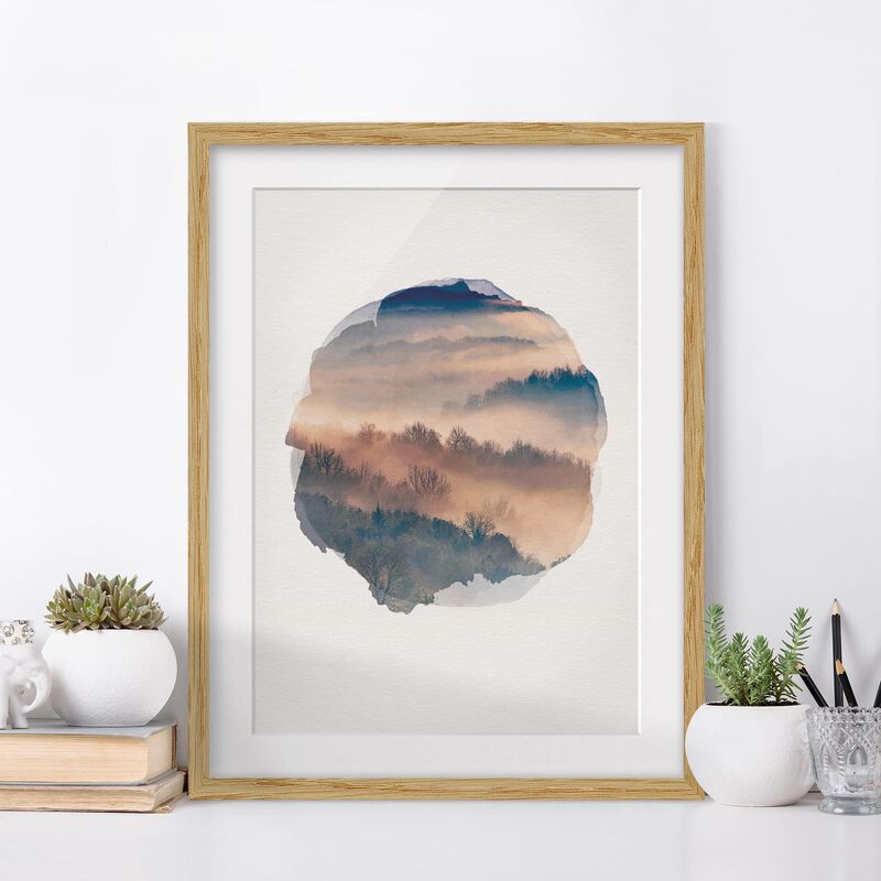 Póster enmarcado - Acquerelli - Mist Al Tramonto Dimensión LxA: 70cm x 50cm, Marco: Roble
Póster enmarcado - Acquerelli - Mist Al Tramonto Dimensión LxA: 70cm x 50cm, Marco: Roble