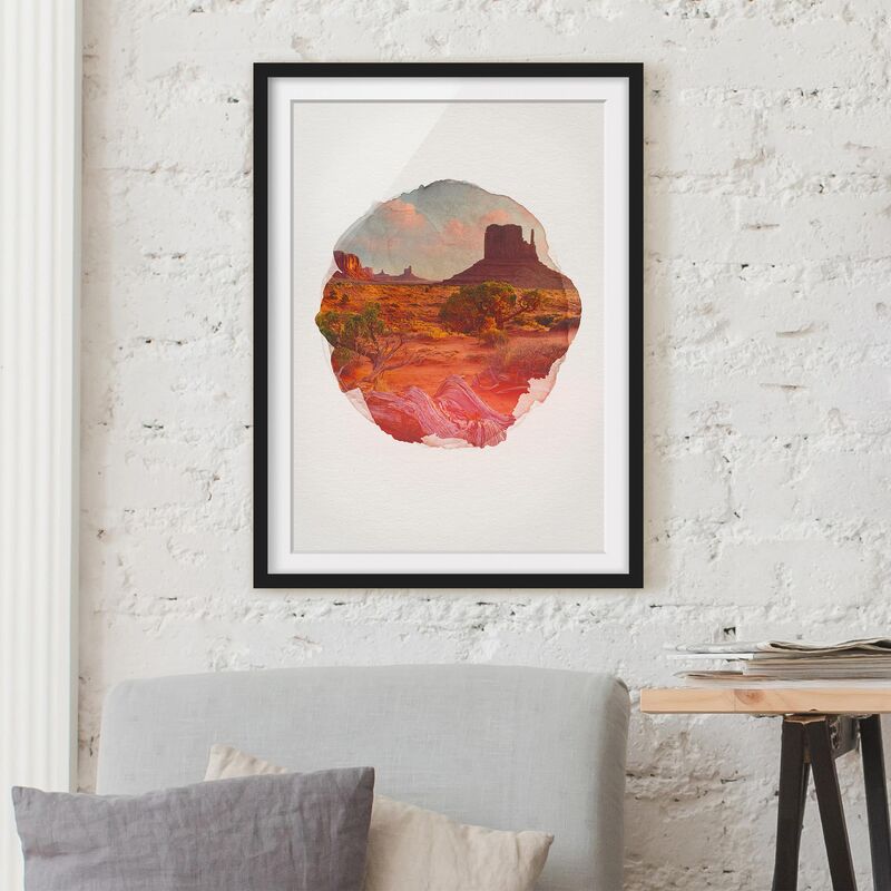Póster enmarcado - Acquerelli - Monument Valley Navajo Tribal Park Arizona Dimensión LxA: 40cm x 30cm, Marco: Negro
Póster enmarcado - Acquerelli - Monument Valley Navajo Tribal Park Arizona Dimensión LxA: 40cm x 30cm, Marco: Negro