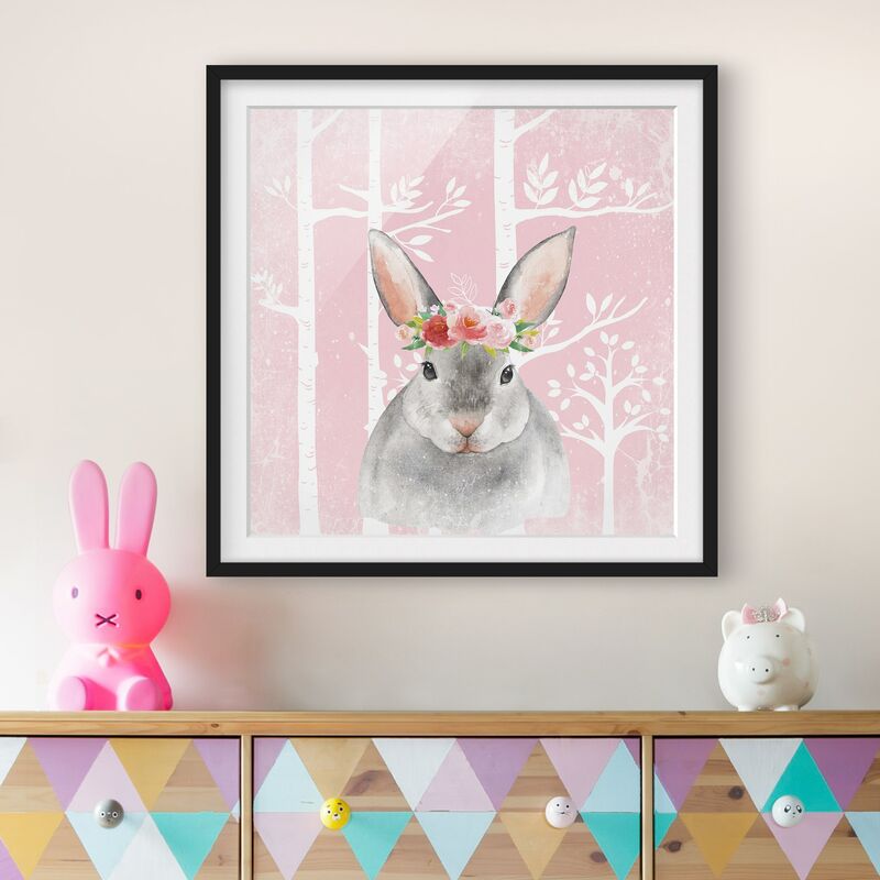 Póster enmarcado - Acquerello coniglietto rosa Dimensión LxA: 30cm x 30cm, Marco: Negro
Póster enmarcado - Acquerello coniglietto rosa Dimensión LxA: 30cm x 30cm, Marco: Negro