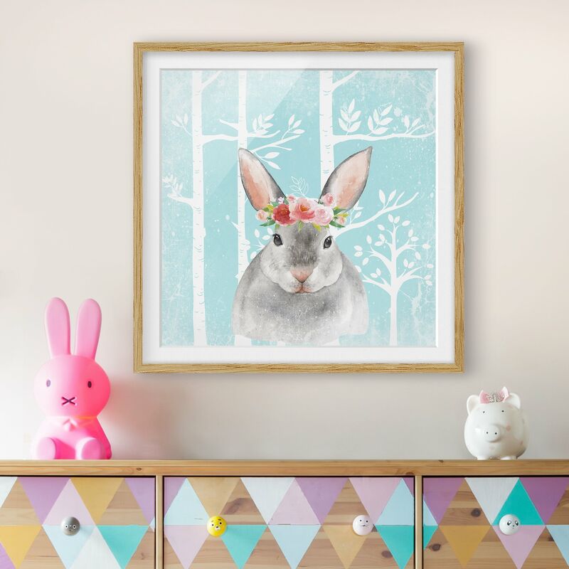 Póster enmarcado - Acquerello Coniglio Turchese Dimensión LxA: 70cm x 70cm, Marco: Roble
Póster enmarcado - Acquerello Coniglio Turchese Dimensión LxA: 70cm x 70cm, Marco: Roble