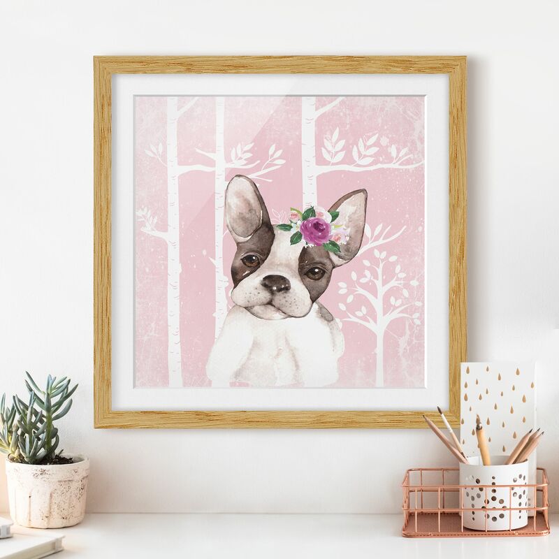 Póster enmarcado - Acquerello Pug Rosa Dimensión LxA: 50cm x 50cm, Marco: Roble
Póster enmarcado - Acquerello Pug Rosa Dimensión LxA: 50cm x 50cm, Marco: Roble
