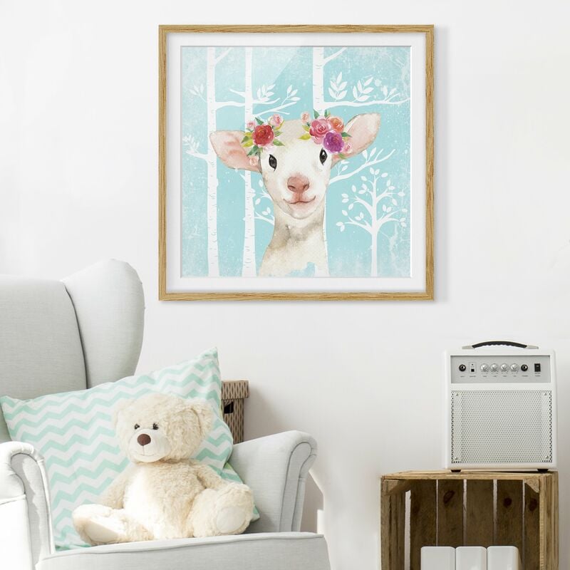 Póster enmarcado - Acquerello Sheep Turchese Dimensión LxA: 50cm x 50cm, Marco: Roble
Póster enmarcado - Acquerello Sheep Turchese Dimensión LxA: 50cm x 50cm, Marco: Roble