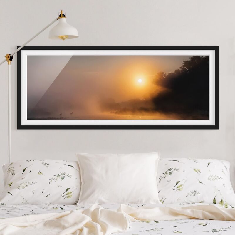 Póster enmarcado - Alba Sul Lago Con I Cervi Nella Nebbia Dimensión LxA: 20cm x 50cm, Marco: Negro
Póster enmarcado - Alba Sul Lago Con I Cervi Nella Nebbia Dimensión LxA: 20cm x 50cm, Marco: Negro