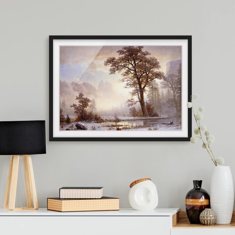 Póster enmarcado - Albert Bierstadt - Yosemite Valley During Snowfall Dimensión LxA: 18cm x 24cm, Marco: Negro
Póster enmarcado - Albert Bierstadt - Yosemite Valley During Snowfall Dimensión LxA: 18cm x 24cm, Marco: Negro
