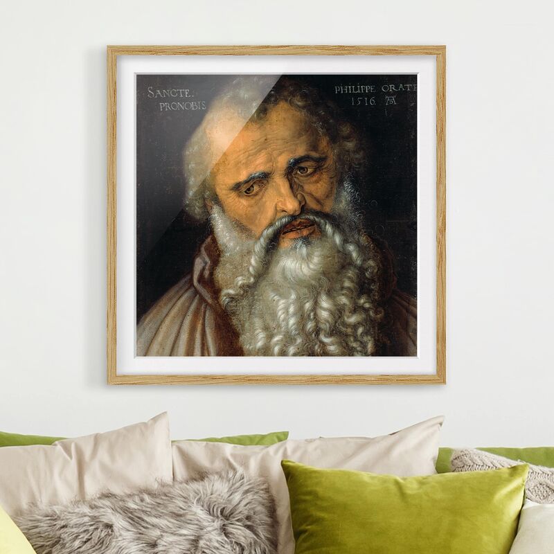 Póster enmarcado - Albrecht Dürer - The Apostle Philip Dimensión LxA: 70cm x 70cm, Marco: Roble
Póster enmarcado - Albrecht Dürer - The Apostle Philip Dimensión LxA: 70cm x 70cm, Marco: Roble
