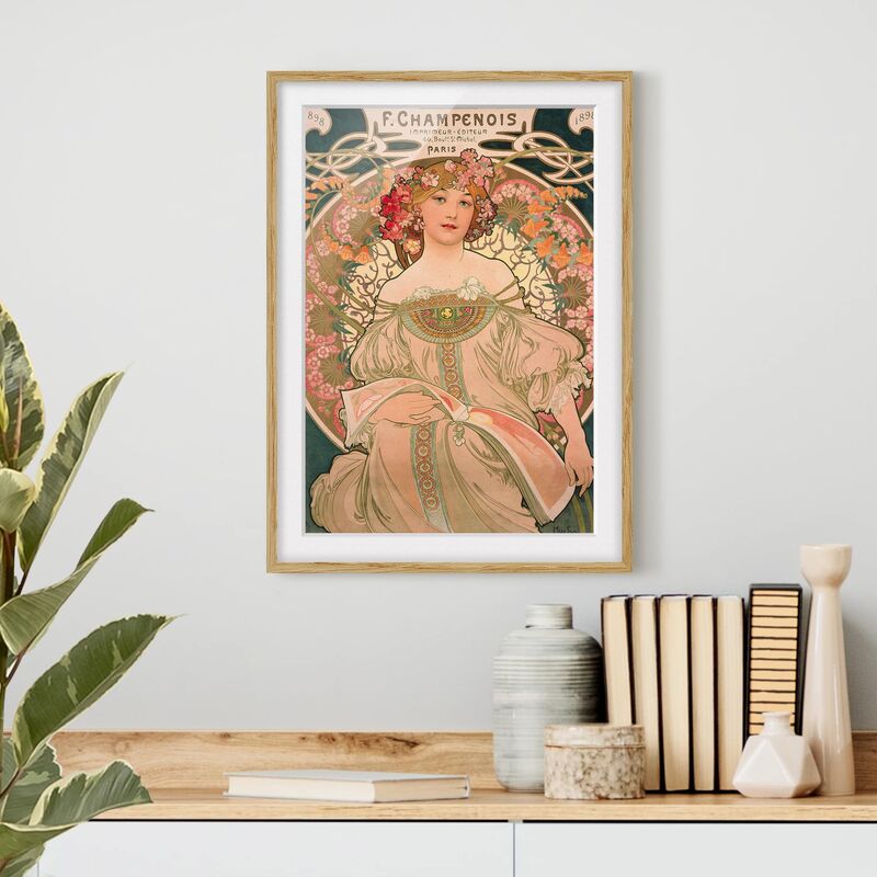 Póster enmarcado - Alfons Mucha - Poster For F. Champenois Dimensión LxA: 24cm x 18cm, Marco: Roble
Póster enmarcado - Alfons Mucha - Poster For F. Champenois Dimensión LxA: 24cm x 18cm, Marco: Roble