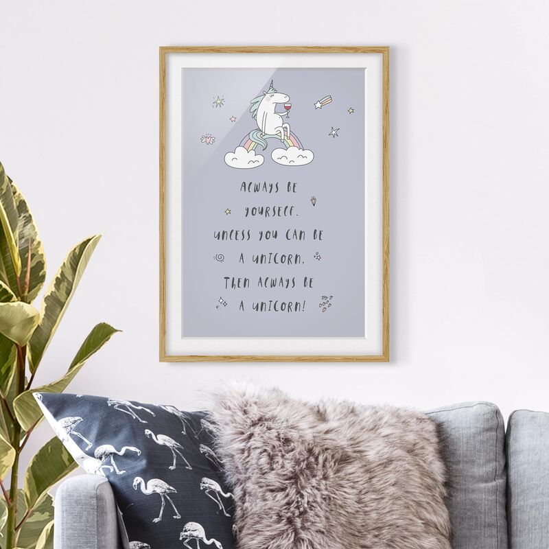 Póster enmarcado - Always Be Yourself Dimensión LxA: 55cm x 40cm, Marco: Roble
Póster enmarcado - Always Be Yourself Dimensión LxA: 55cm x 40cm, Marco: Roble