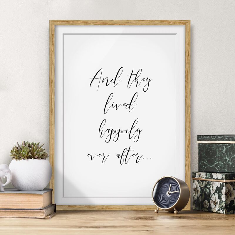 Póster enmarcado - And They Lived Happily Ever After Dimensión LxA: 40cm x 30cm, Marco: Roble
Póster enmarcado - And They Lived Happily Ever After Dimensión LxA: 40cm x 30cm, Marco: Roble