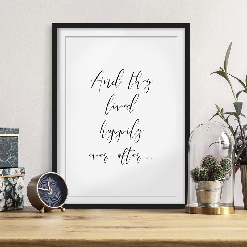 Póster enmarcado - And They Lived Happily Ever After Dimensión LxA: 55cm x 40cm, Marco: Negro
Póster enmarcado - And They Lived Happily Ever After Dimensión LxA: 55cm x 40cm, Marco: Negro