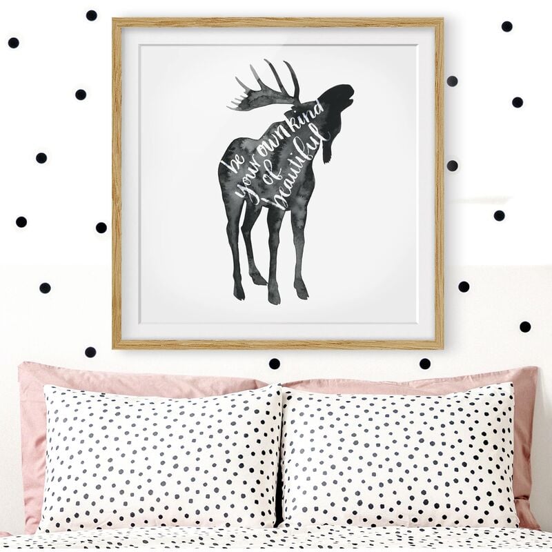 Póster enmarcado - Animals With Wisdom - Elk Dimensión LxA: 70cm x 70cm, Marco: Roble
Póster enmarcado - Animals With Wisdom - Elk Dimensión LxA: 70cm x 70cm, Marco: Roble