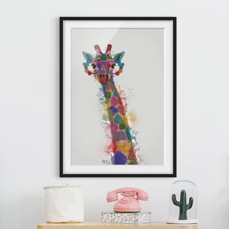 Póster enmarcado - Arcobaleno Splash Giraffe Dimensión LxA: 40cm x 30cm, Marco: Negro
Póster enmarcado - Arcobaleno Splash Giraffe Dimensión LxA: 40cm x 30cm, Marco: Negro