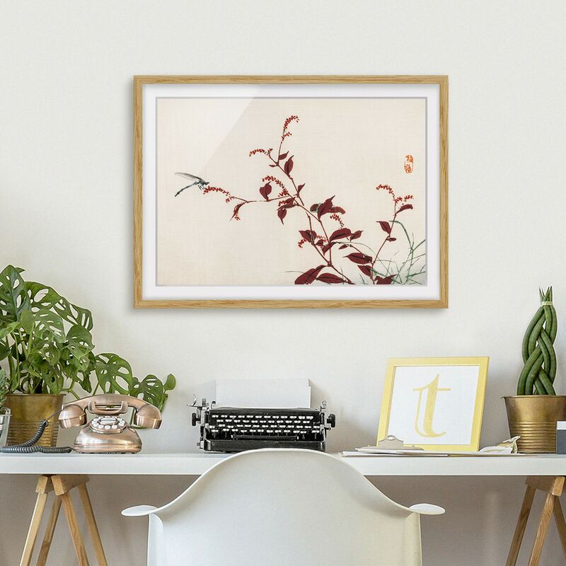 Póster enmarcado - Asian Vintage Disegno Red Branch con libellula Dimensión LxA: 30cm x 40cm, Marco: Roble
Póster enmarcado - Asian Vintage Disegno Red Branch con libellula Dimensión LxA: 30cm x 40cm, Marco: Roble