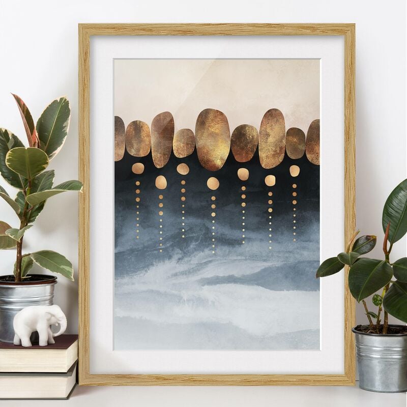 Póster enmarcado - Astratte Golden Stones Dimensión LxA: 70cm x 50cm, Marco: Roble
Póster enmarcado - Astratte Golden Stones Dimensión LxA: 70cm x 50cm, Marco: Roble
