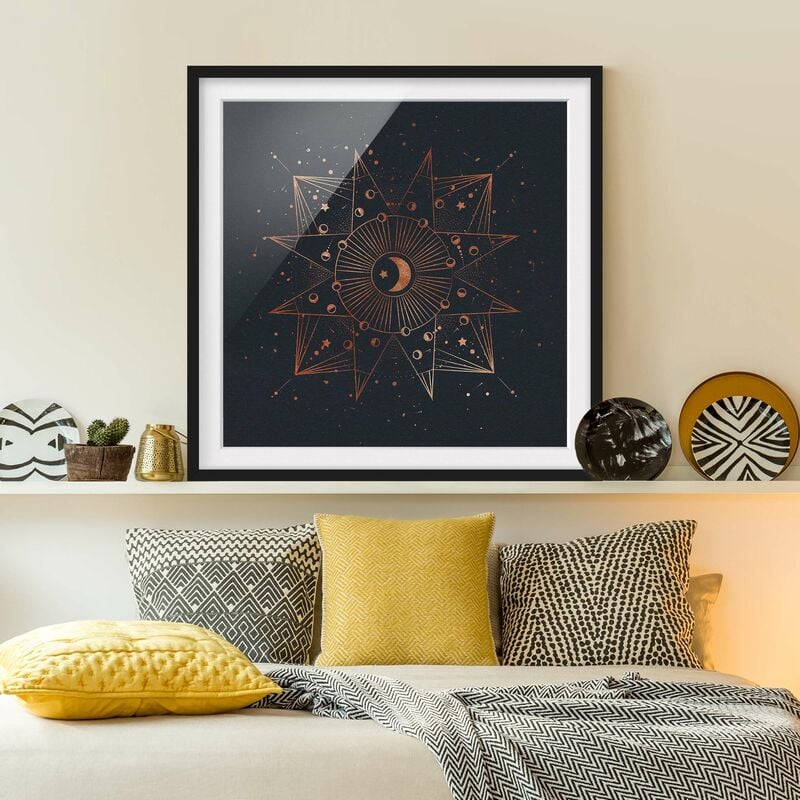 Póster enmarcado - Astrologia Lunar Magic Blue oro Dimensión LxA: 70cm x 70cm, Marco: Negro
Póster enmarcado - Astrologia Lunar Magic Blue oro Dimensión LxA: 70cm x 70cm, Marco: Negro