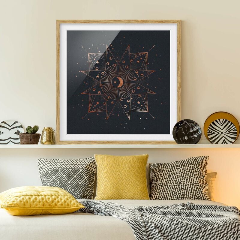 Póster enmarcado - Astrologia Lunar Magic Blue oro Dimensión LxA: 70cm x 70cm, Marco: Roble
Póster enmarcado - Astrologia Lunar Magic Blue oro Dimensión LxA: 70cm x 70cm, Marco: Roble