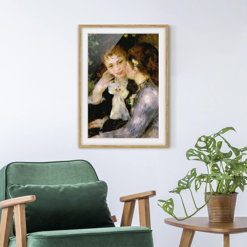 Póster enmarcado - Auguste Renoir - Confidences Dimensión LxA: 24cm x 18cm, Marco: Roble
Póster enmarcado - Auguste Renoir - Confidences Dimensión LxA: 24cm x 18cm, Marco: Roble
