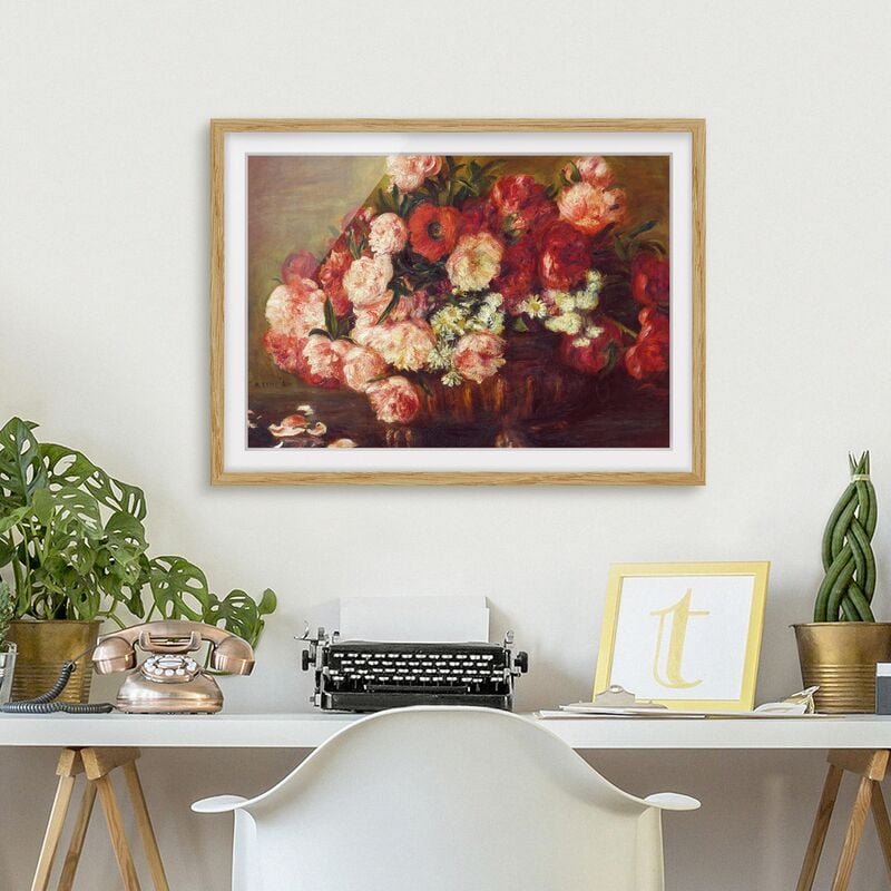 Póster enmarcado - Auguste Renoir - Natura morta con peonie Dimensión LxA: 70cm x 100cm, Marco: Roble
Póster enmarcado - Auguste Renoir - Natura morta con peonie Dimensión LxA: 70cm x 100cm, Marco: Roble
