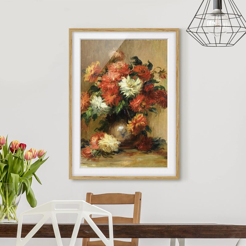 Póster enmarcado - Auguste Renoir - Still Life With Dahlias Dimensión LxA: 70cm x 50cm, Marco: Roble
Póster enmarcado - Auguste Renoir - Still Life With Dahlias Dimensión LxA: 70cm x 50cm, Marco: Roble