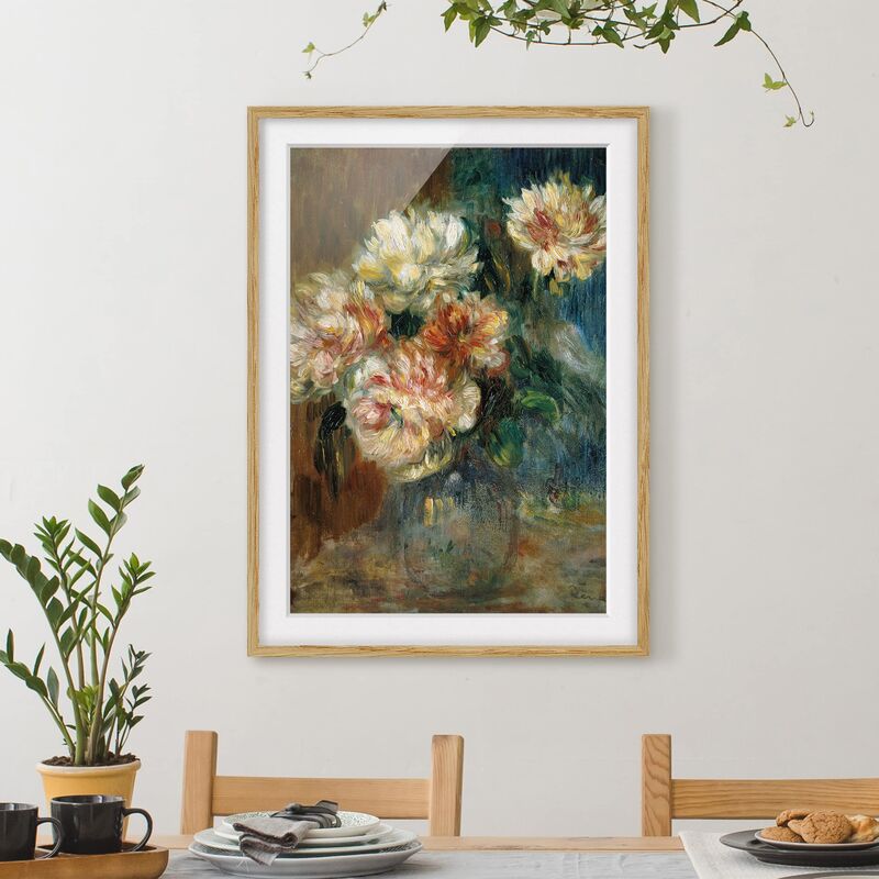 Póster enmarcado - Auguste Renoir - Vase Of Peonies Dimensión LxA: 70cm x 50cm, Marco: Roble
Póster enmarcado - Auguste Renoir - Vase Of Peonies Dimensión LxA: 70cm x 50cm, Marco: Roble