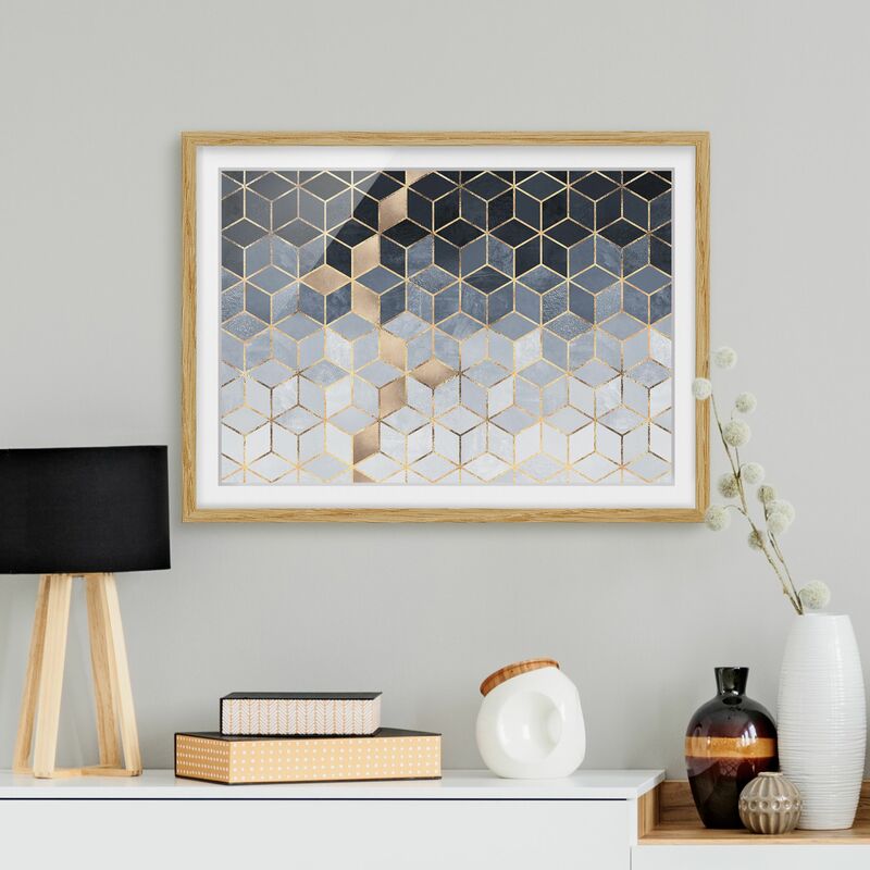 Póster enmarcado - Bianco d'oro Geometria Blu Dimensión LxA: 70cm x 100cm, Marco: Roble
Póster enmarcado - Bianco d'oro Geometria Blu Dimensión LxA: 70cm x 100cm, Marco: Roble