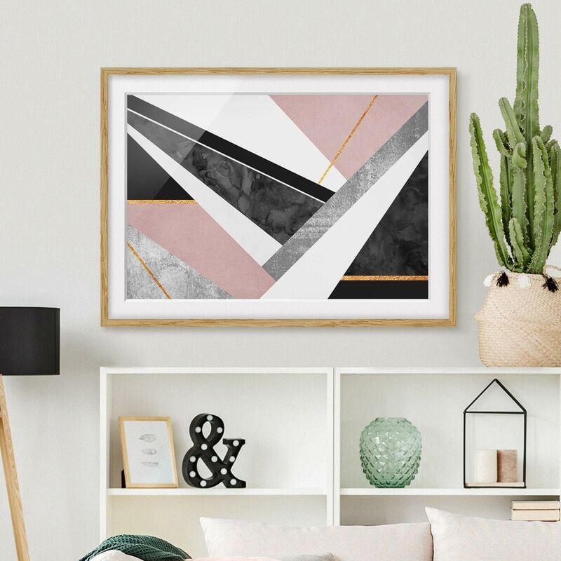 Póster enmarcado - Bianco e nero Geometria con oro Dimensión LxA: 30cm x 40cm, Marco: Roble
Póster enmarcado - Bianco e nero Geometria con oro Dimensión LxA: 30cm x 40cm, Marco: Roble