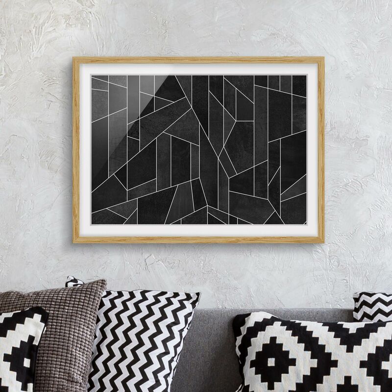Póster enmarcado - Bianco e nero geometrico Acquarello Dimensión LxA: 40cm x 55cm, Marco: Roble
Póster enmarcado - Bianco e nero geometrico Acquarello Dimensión LxA: 40cm x 55cm, Marco: Roble