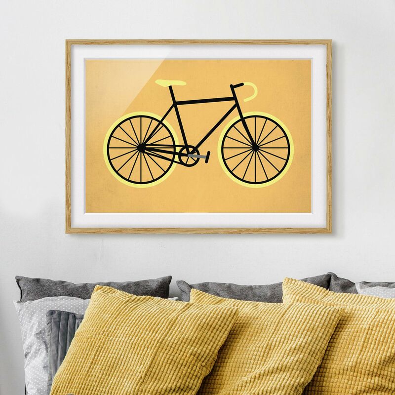 Póster enmarcado - Bicicletta in giallo Dimensión LxA: 70cm x 100cm, Marco: Roble
Póster enmarcado - Bicicletta in giallo Dimensión LxA: 70cm x 100cm, Marco: Roble