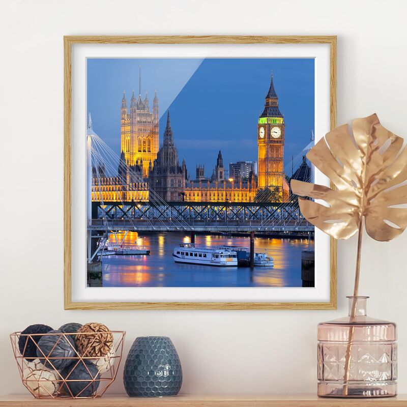 Póster enmarcado - Big Ben And Westminster Palace In London At Night Dimensión LxA: 50cm x 50cm, Marco: Roble
Póster enmarcado - Big Ben And Westminster Palace In London At Night Dimensión LxA: 50cm x 50cm, Marco: Roble