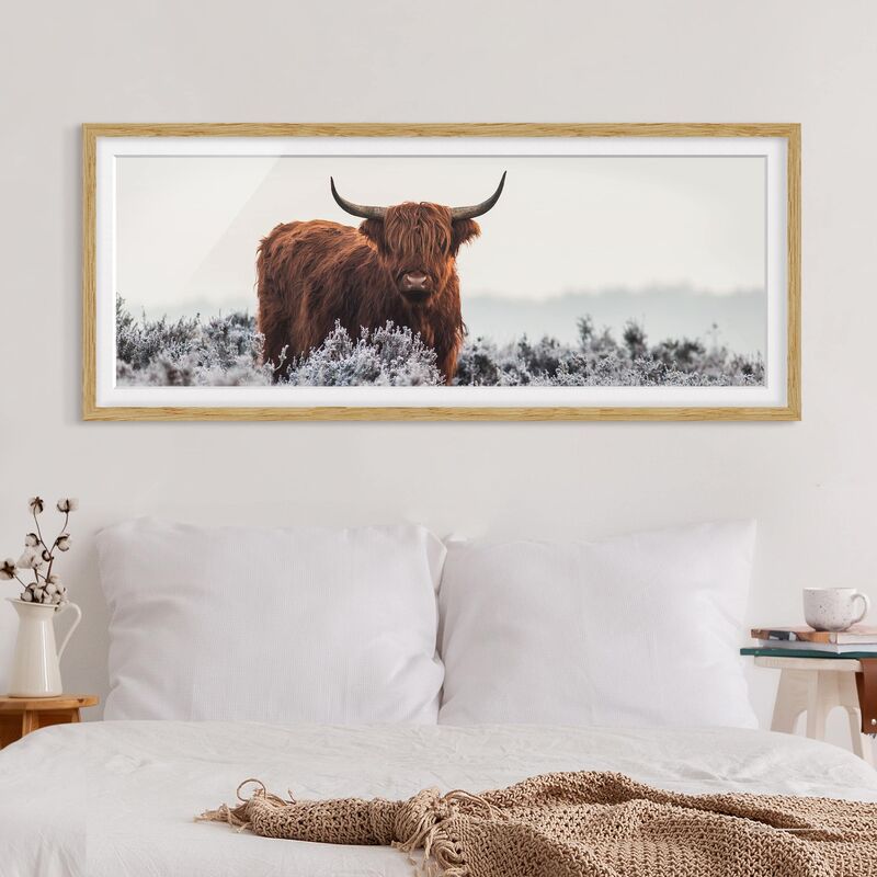 Póster enmarcado - Bisonte Nelle Highlands Dimensión LxA: 50cm x 130cm, Marco: Roble
Póster enmarcado - Bisonte Nelle Highlands Dimensión LxA: 50cm x 130cm, Marco: Roble