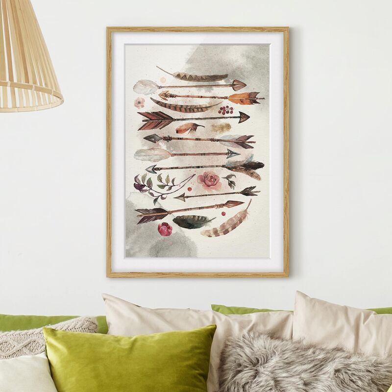 Póster enmarcado - Boho Arrows And Feathers - Watercolor Dimensión LxA: 40cm x 30cm, Marco: Roble
Póster enmarcado - Boho Arrows And Feathers - Watercolor Dimensión LxA: 40cm x 30cm, Marco: Roble