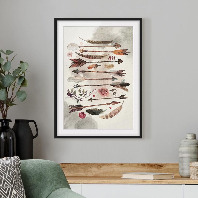 Póster enmarcado - Boho Arrows And Feathers - Watercolor Dimensión LxA: 70cm x 50cm, Marco: Negro
Póster enmarcado - Boho Arrows And Feathers - Watercolor Dimensión LxA: 70cm x 50cm, Marco: Negro