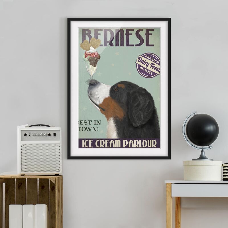Póster enmarcado - Bovaro Bernese Con Ghiaccio Dimensión LxA: 24cm x 18cm, Marco: Negro
Póster enmarcado - Bovaro Bernese Con Ghiaccio Dimensión LxA: 24cm x 18cm, Marco: Negro