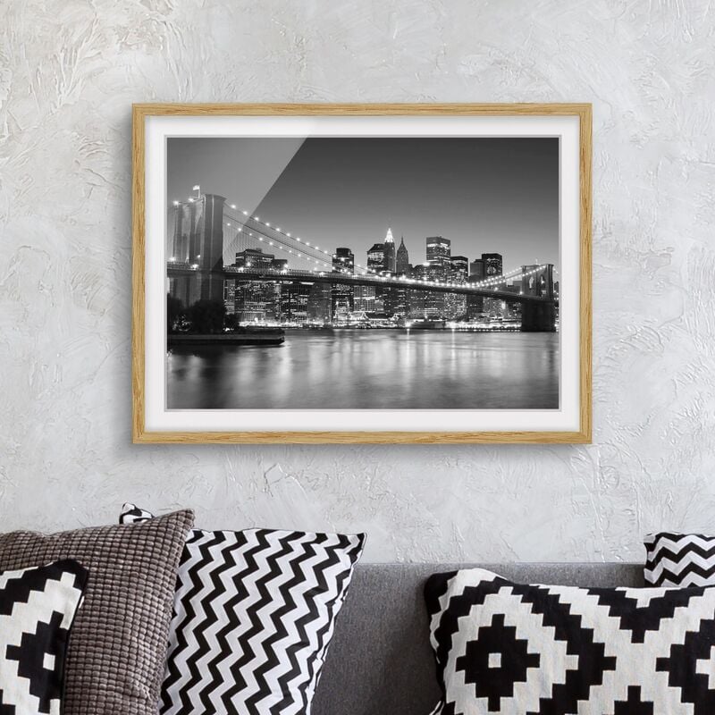 Póster enmarcado - Brooklyn Bridge In New York II Dimensión LxA: 50cm x 70cm, Marco: Roble
Póster enmarcado - Brooklyn Bridge In New York II Dimensión LxA: 50cm x 70cm, Marco: Roble