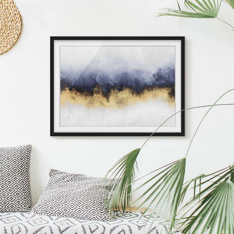 Póster enmarcado - Cielo nuvoloso con oro Dimensión LxA: 70cm x 100cm, Marco: Negro
Póster enmarcado - Cielo nuvoloso con oro Dimensión LxA: 70cm x 100cm, Marco: Negro