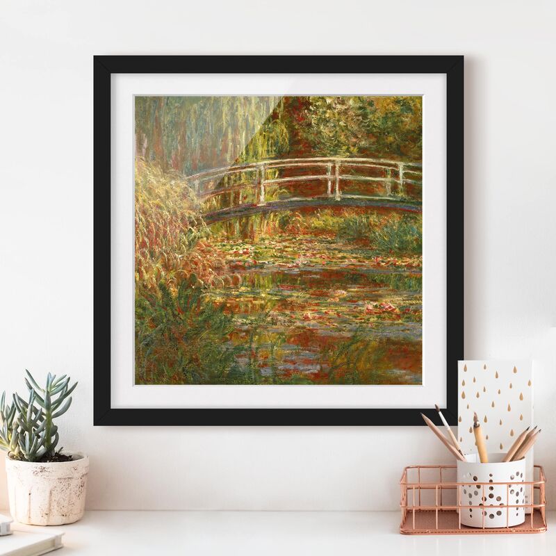 Póster enmarcado - Claude Monet - Lo stagno delle ninfee e Ponte giapponese (Armonia in rosa) Dimensión LxA: 70cm x 70cm, Marco: Negro
Póster enmarcado - Claude Monet - Lo stagno delle ninfee e Ponte giapponese (Armonia in rosa) Dimensión LxA: 70cm x 70cm, Marco: Negro