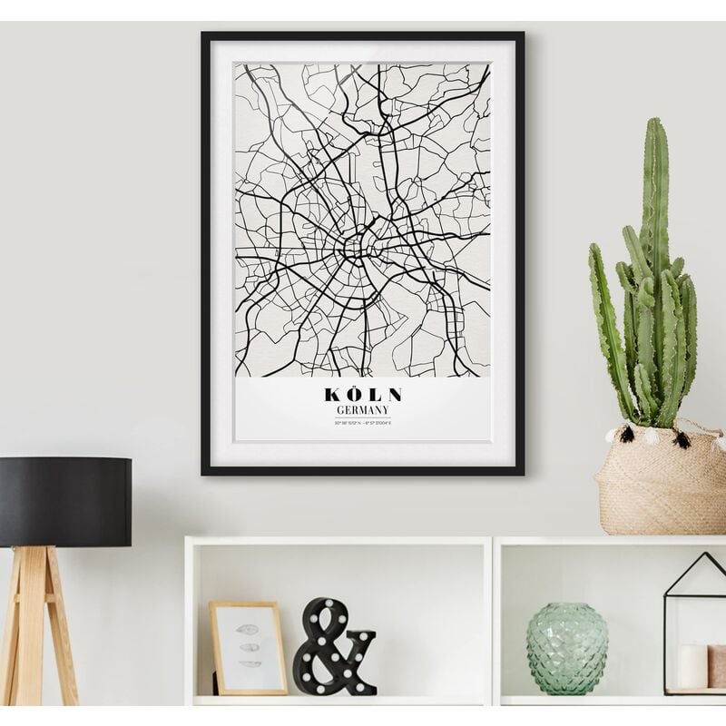 Póster enmarcado - Cologne City Map - Classic Dimensión LxA: 70cm x 50cm, Marco: Negro
Póster enmarcado - Cologne City Map - Classic Dimensión LxA: 70cm x 50cm, Marco: Negro