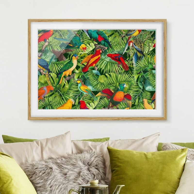 Póster enmarcado - Colorato collage - Parrot In The Jungle Dimensión LxA: 40cm x 55cm, Marco: Roble
Póster enmarcado - Colorato collage - Parrot In The Jungle Dimensión LxA: 40cm x 55cm, Marco: Roble