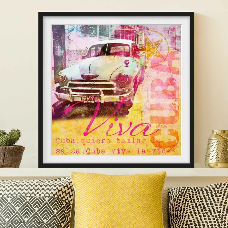 Póster enmarcado - Cubana collage vintage Dimensión LxA: 70cm x 70cm, Marco: Negro
Póster enmarcado - Cubana collage vintage Dimensión LxA: 70cm x 70cm, Marco: Negro