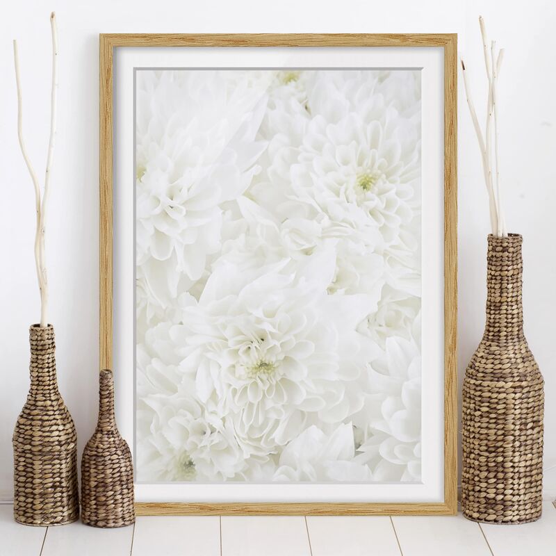 Póster enmarcado - Dahlias Blumenmeer White Dimensión LxA: 55cm x 40cm, Marco: Roble
Póster enmarcado - Dahlias Blumenmeer White Dimensión LxA: 55cm x 40cm, Marco: Roble