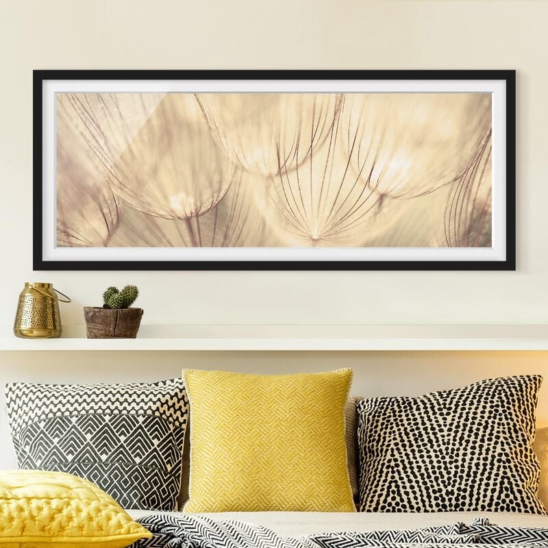 Póster enmarcado - Dandelions Close-Up In Tonalità Seppia Familiare Dimensión LxA: 20cm x 50cm, Marco: Negro
Póster enmarcado - Dandelions Close-Up In Tonalità Seppia Familiare Dimensión LxA: 20cm x 50cm, Marco: Negro