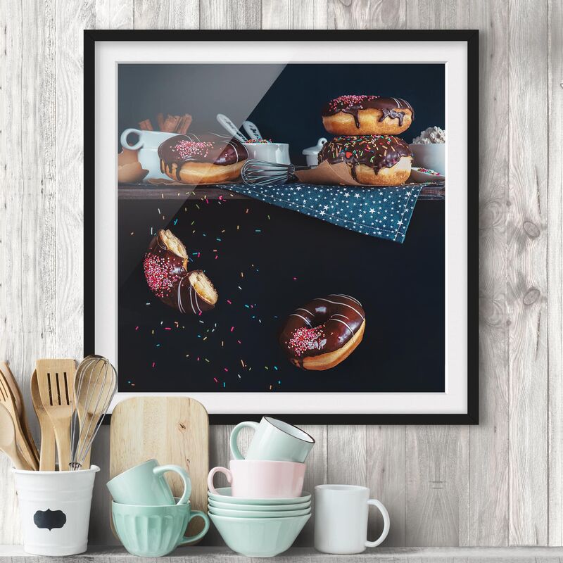 Póster enmarcado - Donuts From The Kitchen Shelf Dimensión LxA: 70cm x 70cm, Marco: Negro
Póster enmarcado - Donuts From The Kitchen Shelf Dimensión LxA: 70cm x 70cm, Marco: Negro