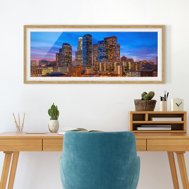 Póster enmarcado - Downtown Di Los Angeles Dimensión LxA: 20cm x 50cm, Marco: Roble
Póster enmarcado - Downtown Di Los Angeles Dimensión LxA: 20cm x 50cm, Marco: Roble