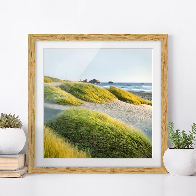 Póster enmarcado - Dunes And Grasses At The Sea Dimensión LxA: 50cm x 50cm, Marco: Roble
Póster enmarcado - Dunes And Grasses At The Sea Dimensión LxA: 50cm x 50cm, Marco: Roble
