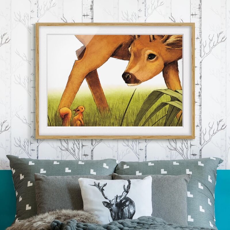 Póster enmarcado - Einhörnchen Meets The Deer Dimensión LxA: 40cm x 55cm, Marco: Roble
Póster enmarcado - Einhörnchen Meets The Deer Dimensión LxA: 40cm x 55cm, Marco: Roble
